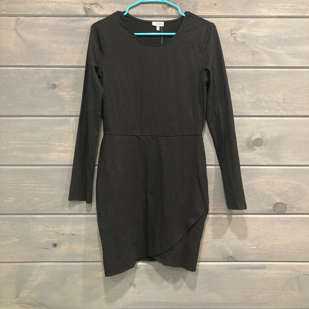 Tobi Black Long Sleeve Dress